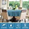 imageHVERSAILTEX Linen Textured Tablecloth Rectangle 60 x 120 Waterproof Solid Linen Woven Tablecloth SpillProof Linen Look Cover for Party Table Extra Soft and Thick Fabric Wrinkle Free Heather IvoryHeather Storm Blue