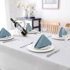 imageHVERSAILTEX Linen Textured Tablecloth Rectangle 60 x 120 Waterproof Solid Linen Woven Tablecloth SpillProof Linen Look Cover for Party Table Extra Soft and Thick Fabric Wrinkle Free Heather IvoryHeather Stone Blue