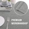 imageHVERSAILTEX Linen Textured Tablecloth Rectangle 60 x 120 Waterproof Solid Linen Woven Tablecloth SpillProof Linen Look Cover for Party Table Extra Soft and Thick Fabric Wrinkle Free Heather IvoryHeather Gray