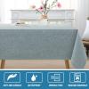 imageHVERSAILTEX Linen Textured Tablecloth Rectangle 60 x 120 Waterproof Solid Linen Woven Tablecloth SpillProof Linen Look Cover for Party Table Extra Soft and Thick Fabric Wrinkle Free Heather IvoryHeather Aqua Gray
