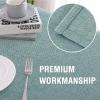 imageHVERSAILTEX Linen Textured Tablecloth Rectangle 60 x 120 Waterproof Solid Linen Woven Tablecloth SpillProof Linen Look Cover for Party Table Extra Soft and Thick Fabric Wrinkle Free Heather IvoryHeather Aqua