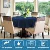 imageHVERSAILTEX Linen Textured Tablecloth Rectangle 60 x 120 Waterproof Solid Linen Woven Tablecloth SpillProof Linen Look Cover for Party Table Extra Soft and Thick Fabric Wrinkle Free Heather IvoryHeather Navy
