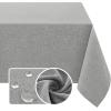 imageHVERSAILTEX Linen Textured Tablecloth Rectangle 60 x 120 Waterproof Solid Linen Woven Tablecloth SpillProof Linen Look Cover for Party Table Extra Soft and Thick Fabric Wrinkle Free Heather IvoryHeather Gray