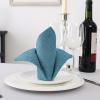 imageHVERSAILTEX Linen Textured Tablecloth Rectangle 60 x 120 Waterproof Solid Linen Woven Tablecloth SpillProof Linen Look Cover for Party Table Extra Soft and Thick Fabric Wrinkle Free Heather IvoryHeather Storm Blue