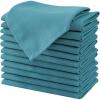 imageHVERSAILTEX Linen Textured Table Cloths Round 60 Inch Premium Solid Tablecloth SpillProof Waterproof Table Cover for Dining Buffet Feature Extra Soft and Thick Fabric Wrinkle Free IvoryTeal
