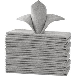 imageHVERSAILTEX Linen Textured Tablecloth Rectangle 60 x 120 Waterproof Solid Linen Woven Tablecloth SpillProof Linen Look Cover for Party Table Extra Soft and Thick Fabric Wrinkle Free Heather IvoryHeather Gray