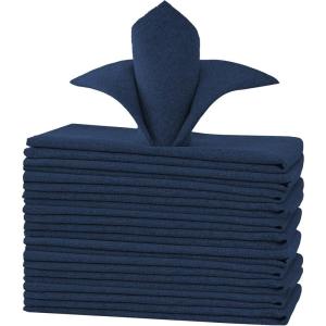 imageHVERSAILTEX Linen Textured Tablecloth Rectangle 60 x 120 Waterproof Solid Linen Woven Tablecloth SpillProof Linen Look Cover for Party Table Extra Soft and Thick Fabric Wrinkle Free Heather IvoryHeather Navy