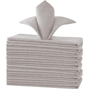 imageHVERSAILTEX Linen Textured Tablecloth Rectangle 60 x 120 Waterproof Solid Linen Woven Tablecloth SpillProof Linen Look Cover for Party Table Extra Soft and Thick Fabric Wrinkle Free Heather IvoryHeather Taupe