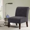 imageHVERSAILTEX Armless Accent Chair Covers Thick Velvet Armless Chair Slipcovers High Stretch Chair Covers for Living Room Hotel Machine Washable Furniture Protector with Elastic Bottom NavyGrey