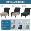 imageHVERSAILTEX Armless Accent Chair Covers Thick Velvet Armless Chair Slipcovers High Stretch Chair Covers for Living Room Hotel Machine Washable Furniture Protector with Elastic Bottom NavyBlack