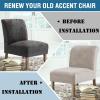 imageHVERSAILTEX Armless Accent Chair Covers Thick Velvet Armless Chair Slipcovers High Stretch Chair Covers for Living Room Hotel Machine Washable Furniture Protector with Elastic Bottom NavyOatmeal
