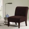 imageHVERSAILTEX Armless Accent Chair Covers Thick Velvet Armless Chair Slipcovers High Stretch Chair Covers for Living Room Hotel Machine Washable Furniture Protector with Elastic Bottom NavyChocolate