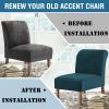 imageHVERSAILTEX Armless Accent Chair Covers Thick Velvet Armless Chair Slipcovers High Stretch Chair Covers for Living Room Hotel Machine Washable Furniture Protector with Elastic Bottom NavyDark Teal