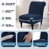 imageHVERSAILTEX Armless Accent Chair Covers Thick Velvet Armless Chair Slipcovers High Stretch Chair Covers for Living Room Hotel Machine Washable Furniture Protector with Elastic Bottom NavyNavy