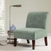 imageHVERSAILTEX Armless Accent Chair Covers Thick Velvet Armless Chair Slipcovers High Stretch Chair Covers for Living Room Hotel Machine Washable Furniture Protector with Elastic Bottom NavySeagrass