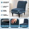 imageHVERSAILTEX Armless Accent Chair Covers Thick Velvet Armless Chair Slipcovers High Stretch Chair Covers for Living Room Hotel Machine Washable Furniture Protector with Elastic Bottom NavyNavy Bluestriped