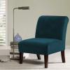 imageHVERSAILTEX Armless Accent Chair Covers Thick Velvet Armless Chair Slipcovers High Stretch Chair Covers for Living Room Hotel Machine Washable Furniture Protector with Elastic Bottom NavyDark Teal