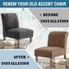 imageHVERSAILTEX Armless Accent Chair Covers Thick Velvet Armless Chair Slipcovers High Stretch Chair Covers for Living Room Hotel Machine Washable Furniture Protector with Elastic Bottom NavyCamel