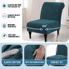 imageHVERSAILTEX Armless Accent Chair Covers Thick Velvet Armless Chair Slipcovers High Stretch Chair Covers for Living Room Hotel Machine Washable Furniture Protector with Elastic Bottom NavyDark Teal