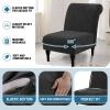imageHVERSAILTEX Armless Accent Chair Covers Thick Velvet Armless Chair Slipcovers High Stretch Chair Covers for Living Room Hotel Machine Washable Furniture Protector with Elastic Bottom NavyBlack
