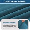 imageHVERSAILTEX Armless Accent Chair Covers Thick Velvet Armless Chair Slipcovers High Stretch Chair Covers for Living Room Hotel Machine Washable Furniture Protector with Elastic Bottom NavyPeacock Blue