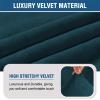 imageHVERSAILTEX Armless Accent Chair Covers Thick Velvet Armless Chair Slipcovers High Stretch Chair Covers for Living Room Hotel Machine Washable Furniture Protector with Elastic Bottom NavyDark Teal