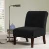 imageHVERSAILTEX Armless Accent Chair Covers Thick Velvet Armless Chair Slipcovers High Stretch Chair Covers for Living Room Hotel Machine Washable Furniture Protector with Elastic Bottom NavyBlack