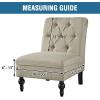 imageHVERSAILTEX Armless Accent Chair Covers Thick Velvet Armless Chair Slipcovers High Stretch Chair Covers for Living Room Hotel Machine Washable Furniture Protector with Elastic Bottom NavyCamelstriped