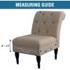 imageHVERSAILTEX Armless Accent Chair Covers Thick Velvet Armless Chair Slipcovers High Stretch Chair Covers for Living Room Hotel Machine Washable Furniture Protector with Elastic Bottom NavyCamel