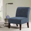 imageHVERSAILTEX Armless Accent Chair Covers Thick Velvet Armless Chair Slipcovers High Stretch Chair Covers for Living Room Hotel Machine Washable Furniture Protector with Elastic Bottom NavyStone Blue