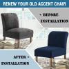 imageHVERSAILTEX Armless Accent Chair Covers Thick Velvet Armless Chair Slipcovers High Stretch Chair Covers for Living Room Hotel Machine Washable Furniture Protector with Elastic Bottom NavyNavy