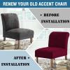 imageHVERSAILTEX Armless Accent Chair Covers Thick Velvet Armless Chair Slipcovers High Stretch Chair Covers for Living Room Hotel Machine Washable Furniture Protector with Elastic Bottom NavyBurgundy