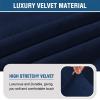 imageHVERSAILTEX Armless Accent Chair Covers Thick Velvet Armless Chair Slipcovers High Stretch Chair Covers for Living Room Hotel Machine Washable Furniture Protector with Elastic Bottom NavyNavy
