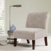 imageHVERSAILTEX Armless Accent Chair Covers Thick Velvet Armless Chair Slipcovers High Stretch Chair Covers for Living Room Hotel Machine Washable Furniture Protector with Elastic Bottom NavyOatmeal