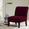 imageHVERSAILTEX Armless Accent Chair Covers Thick Velvet Armless Chair Slipcovers High Stretch Chair Covers for Living Room Hotel Machine Washable Furniture Protector with Elastic Bottom NavyBurgundy