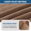 imageHVERSAILTEX Armless Accent Chair Covers Thick Velvet Armless Chair Slipcovers High Stretch Chair Covers for Living Room Hotel Machine Washable Furniture Protector with Elastic Bottom NavyCamel