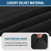 imageHVERSAILTEX Armless Accent Chair Covers Thick Velvet Armless Chair Slipcovers High Stretch Chair Covers for Living Room Hotel Machine Washable Furniture Protector with Elastic Bottom NavyBlack