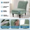 imageHVERSAILTEX Armless Accent Chair Covers Thick Velvet Armless Chair Slipcovers High Stretch Chair Covers for Living Room Hotel Machine Washable Furniture Protector with Elastic Bottom NavySeagrass