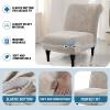 imageHVERSAILTEX Armless Accent Chair Covers Thick Velvet Armless Chair Slipcovers High Stretch Chair Covers for Living Room Hotel Machine Washable Furniture Protector with Elastic Bottom NavyOatmeal