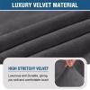 imageHVERSAILTEX Armless Accent Chair Covers Thick Velvet Armless Chair Slipcovers High Stretch Chair Covers for Living Room Hotel Machine Washable Furniture Protector with Elastic Bottom NavyGrey