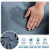 imageHVERSAILTEX Chaise Lounge Cover Indoor Velvet Chaise Slipcover High Stretch Lounge Chair Cover Luxury Armless Chaise Cover for Living Room Machine Washable BlackStone Blue