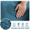 imageHVERSAILTEX Chaise Lounge Cover Indoor Velvet Chaise Slipcover High Stretch Lounge Chair Cover Luxury Armless Chaise Cover for Living Room Machine Washable BlackPeacock Blue