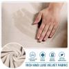 imageHVERSAILTEX Chaise Lounge Cover Indoor Velvet Chaise Slipcover High Stretch Lounge Chair Cover Luxury Armless Chaise Cover for Living Room Machine Washable BlackIvory