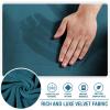 imageHVERSAILTEX Chaise Lounge Cover Indoor Velvet Chaise Slipcover High Stretch Lounge Chair Cover Luxury Armless Chaise Cover for Living Room Machine Washable BlackDark Teal