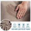 imageHVERSAILTEX Chaise Lounge Cover Indoor Velvet Chaise Slipcover High Stretch Lounge Chair Cover Luxury Armless Chaise Cover for Living Room Machine Washable BlackTaupe
