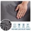 imageHVERSAILTEX Chaise Lounge Cover Indoor Velvet Chaise Slipcover High Stretch Lounge Chair Cover Luxury Armless Chaise Cover for Living Room Machine Washable BlackGrey
