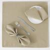 imageHVERSAILTEX Cloth Napkins Set of 12 18quot X 18quot Linen Textured Dinner Napkins Waterproof Extra Soft Thick Durable Reusable Napkins with Hemmed Edges for Dinners Weddings and Everyday Use AquaTaupe
