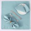 imageHVERSAILTEX Cloth Napkins Set of 12 18quot X 18quot Linen Textured Dinner Napkins Waterproof Extra Soft Thick Durable Reusable Napkins with Hemmed Edges for Dinners Weddings and Everyday Use AquaAqua