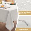 imageHVERSAILTEX Cloth Napkins Set of 12 18quot X 18quot Linen Textured Dinner Napkins Waterproof Extra Soft Thick Durable Reusable Napkins with Hemmed Edges for Dinners Weddings and Everyday Use AquaLinenwhite
