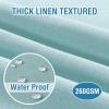 imageHVERSAILTEX Linen Textured Table Cloths Rectangle 60 x 120 Inch Premium Solid Tablecloth SpillProof Waterproof Table Cover for Dining Buffet Feature Extra Soft and Thick Fabric Wrinkle Free TaupeAqua